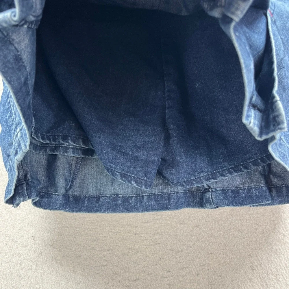 Carolina Blues Denim Skort Womens 8* Blue Medium Wash Jean Skirt Mini Y2K Casual